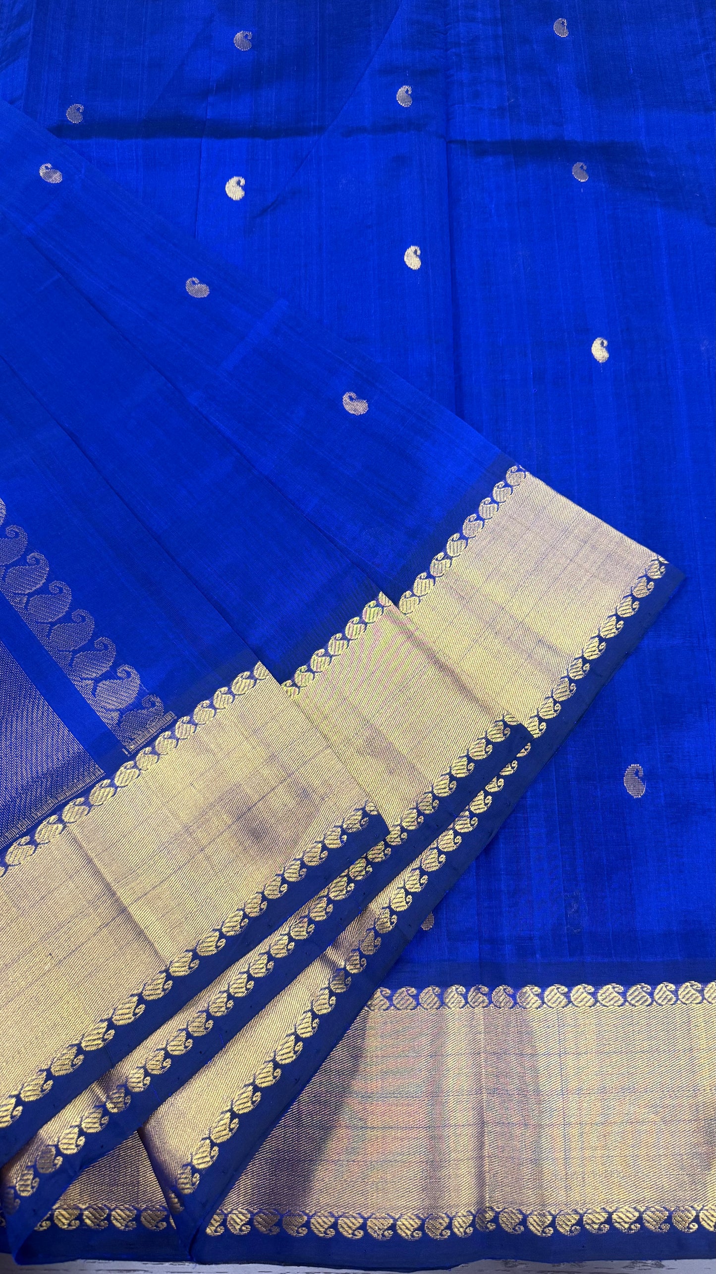 ROYAL BLUE KANCHIPURAM SILK COTTON (KSC71)