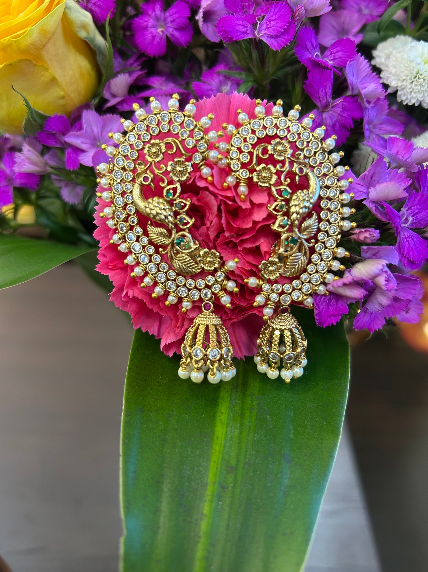 Peacock Ear Cuffs