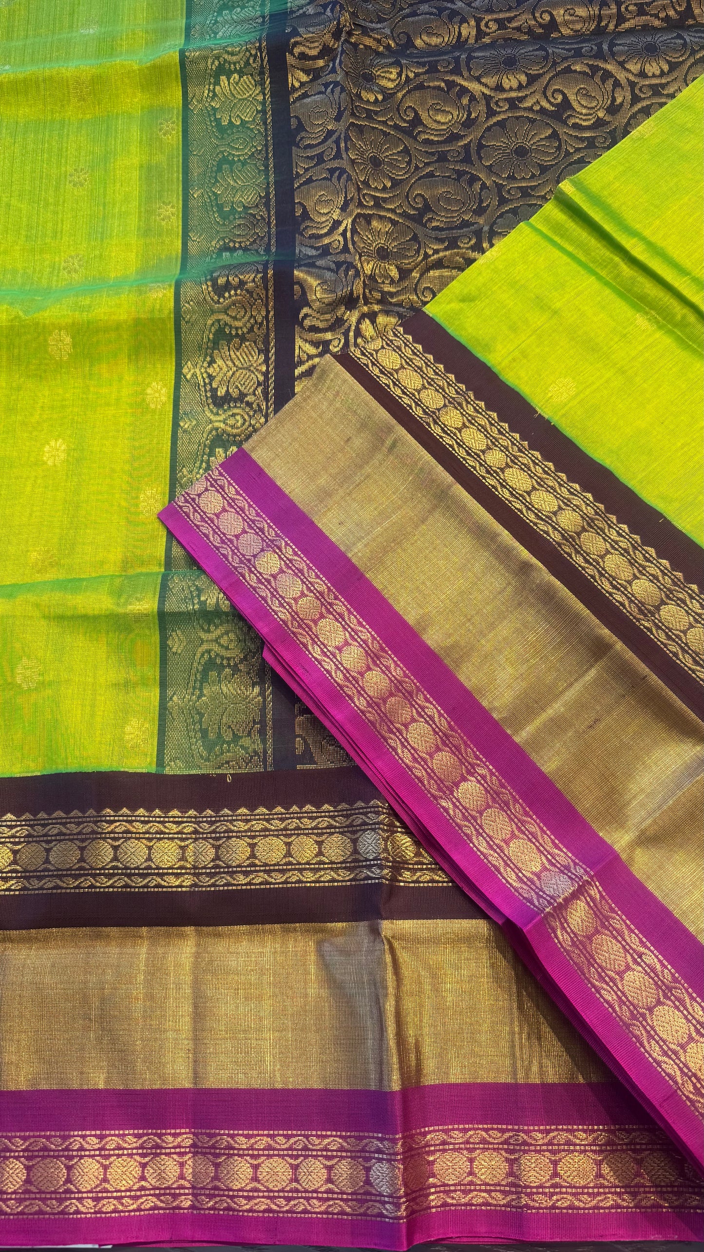 HANDLOOM KANCHIPURAM SILK COTTON (KSC270)