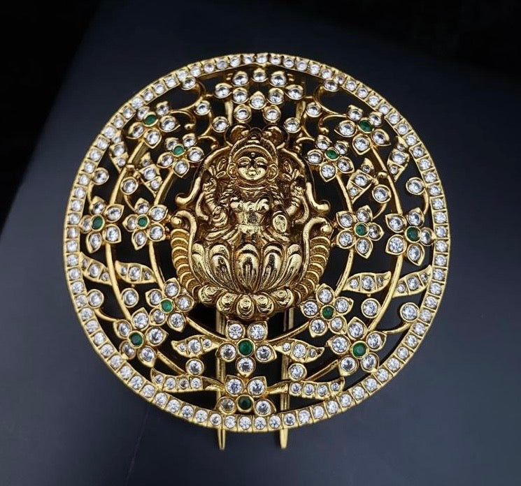 Lakshmi Green AD Stone Hair Accessory