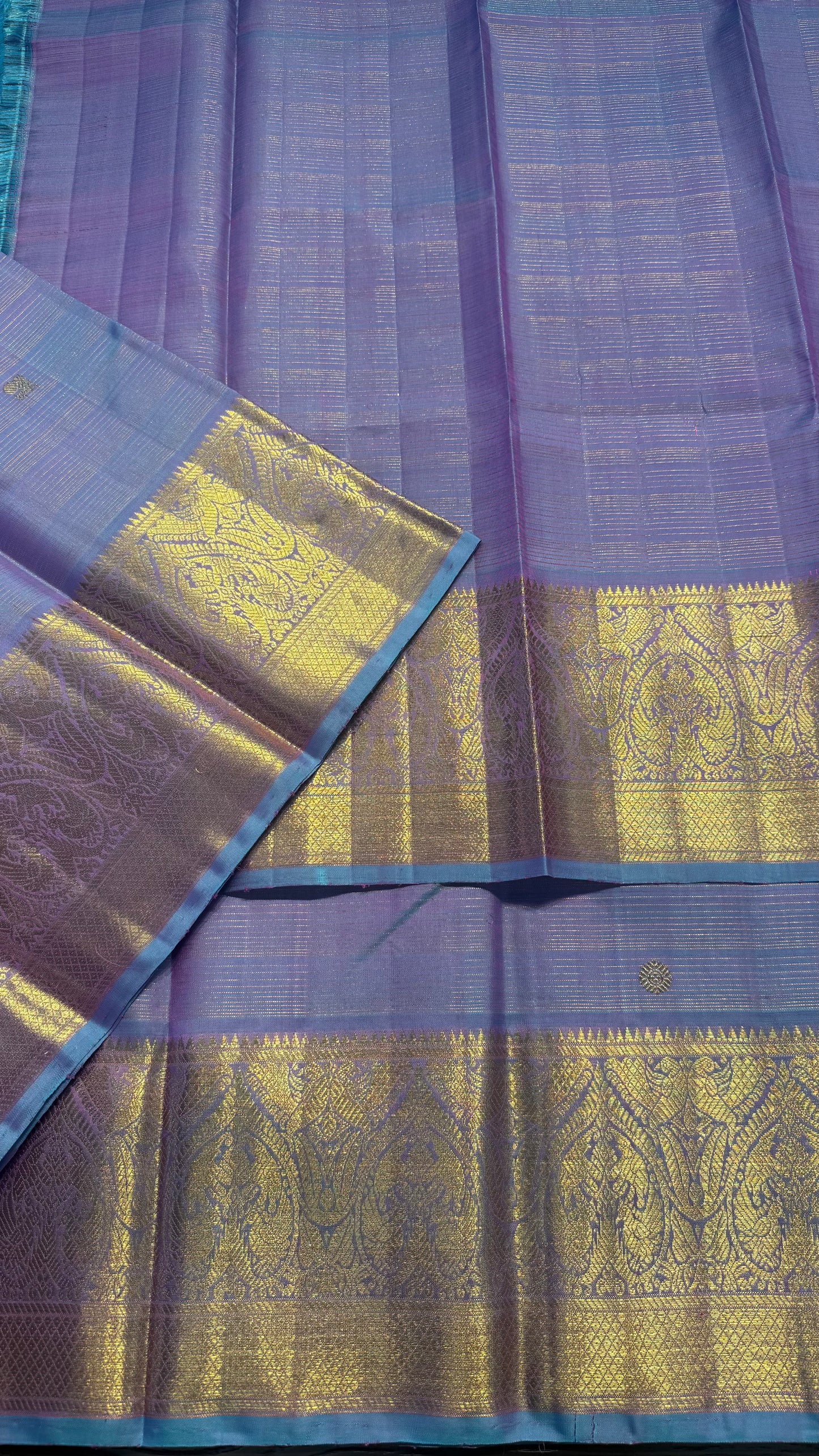 UNICORN GOLD FULL ZARI HANDLOOM KANCHIPURAM SILK SAREE (KSS308)