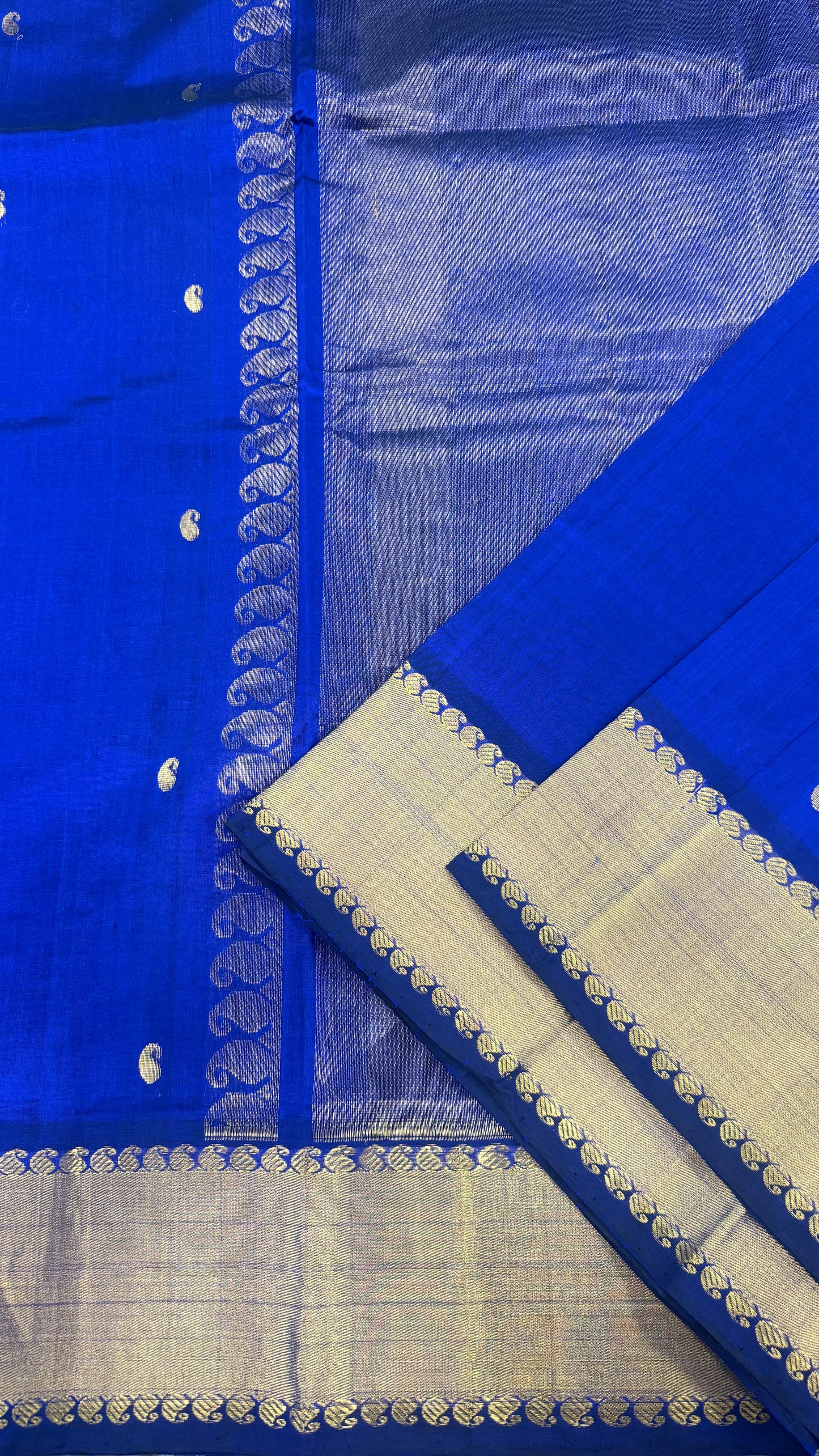 ROYAL BLUE KANCHIPURAM SILK COTTON (KSC71)