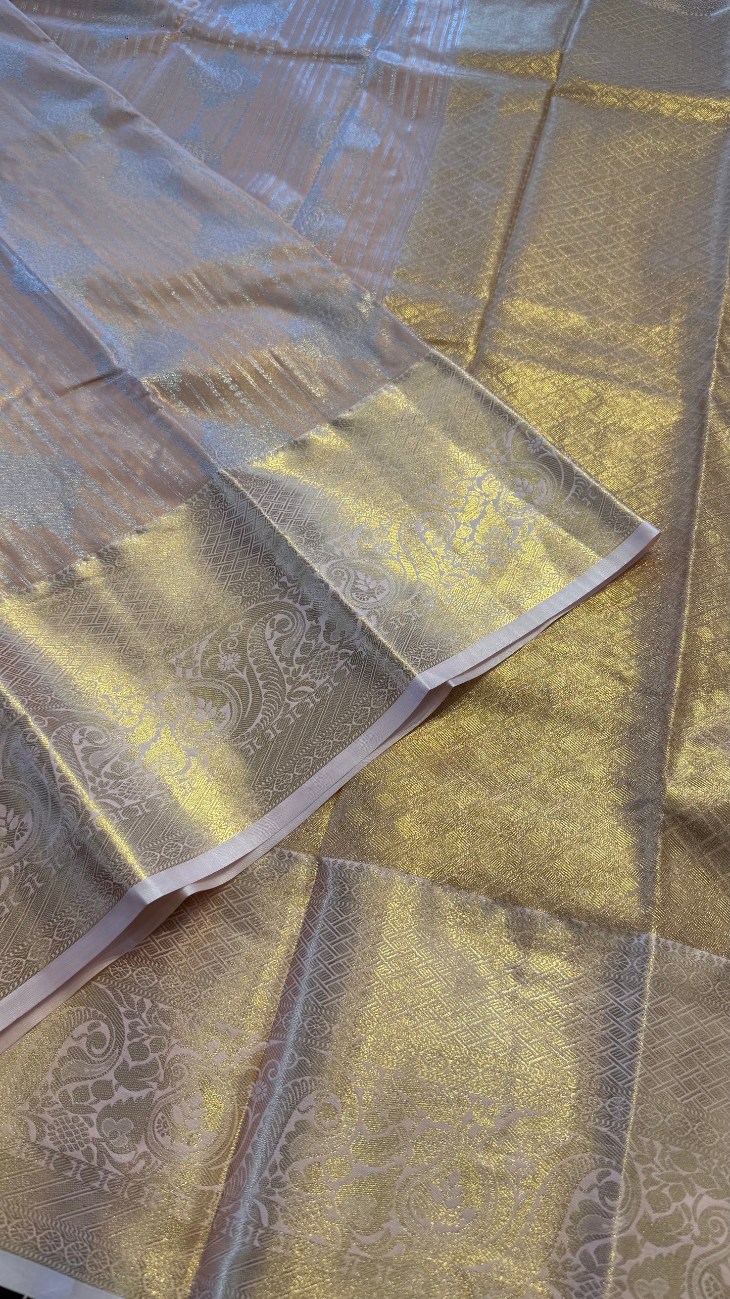 PEACH SEMI SILK KANICHIPURAM SILK SAREE (SSKS19)