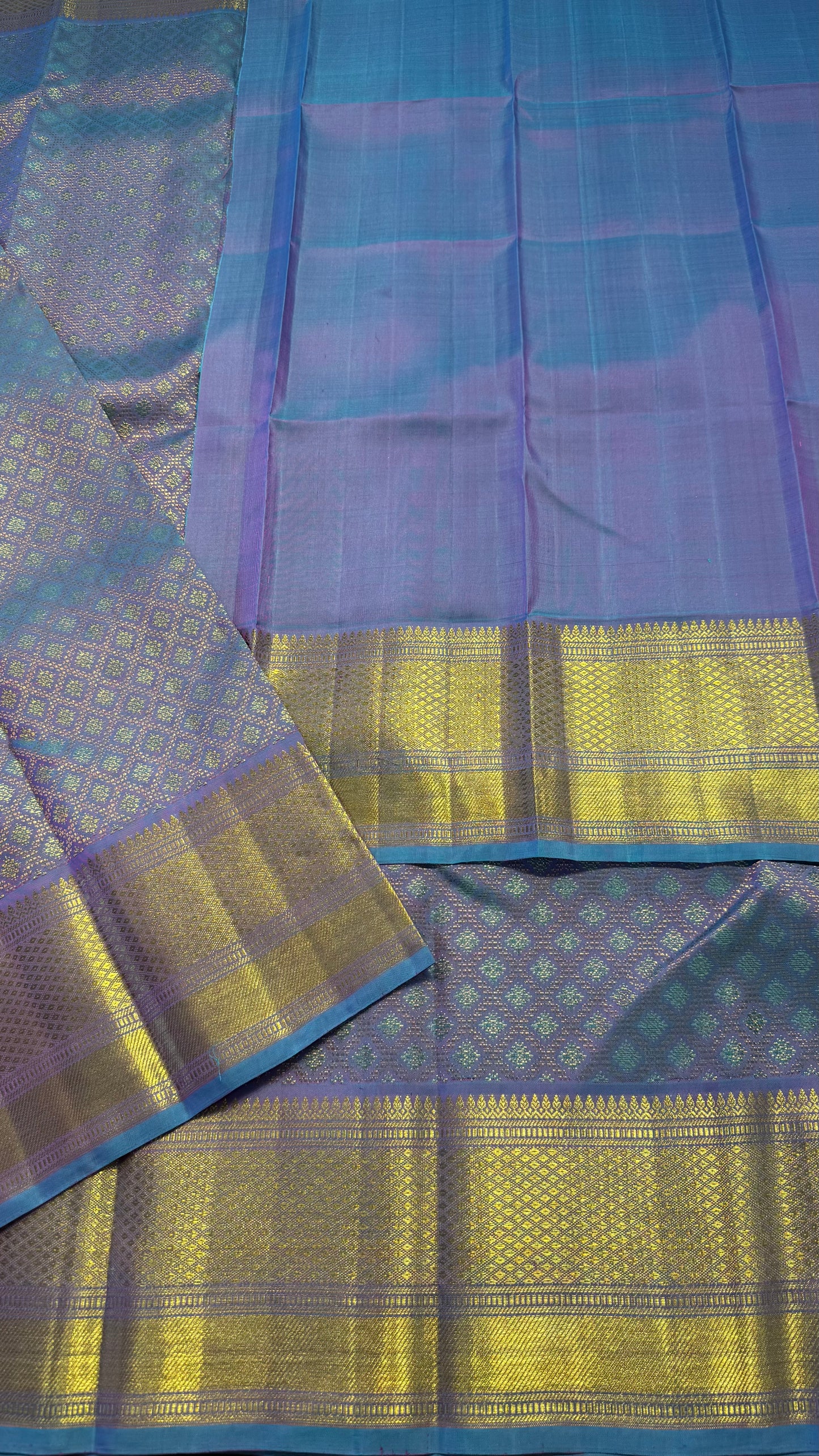 UNICORN GOLD FULL ZARI HANDLOOM KANCHIPURAM SILK SAREE (KSS307)