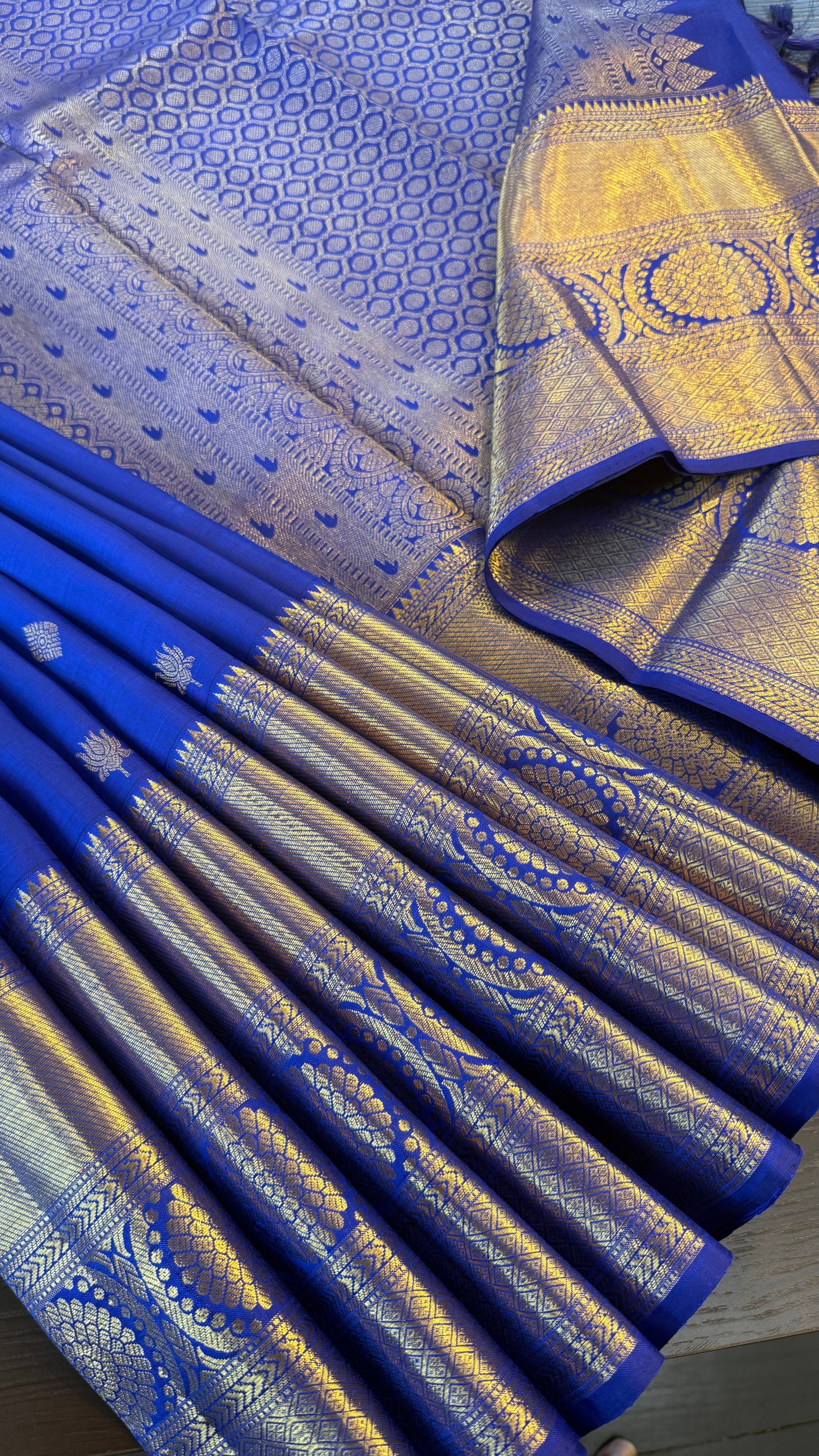 ROYAL BLUE HANDLOOM KANICHIPURAM SILK SAREE (KSS15)