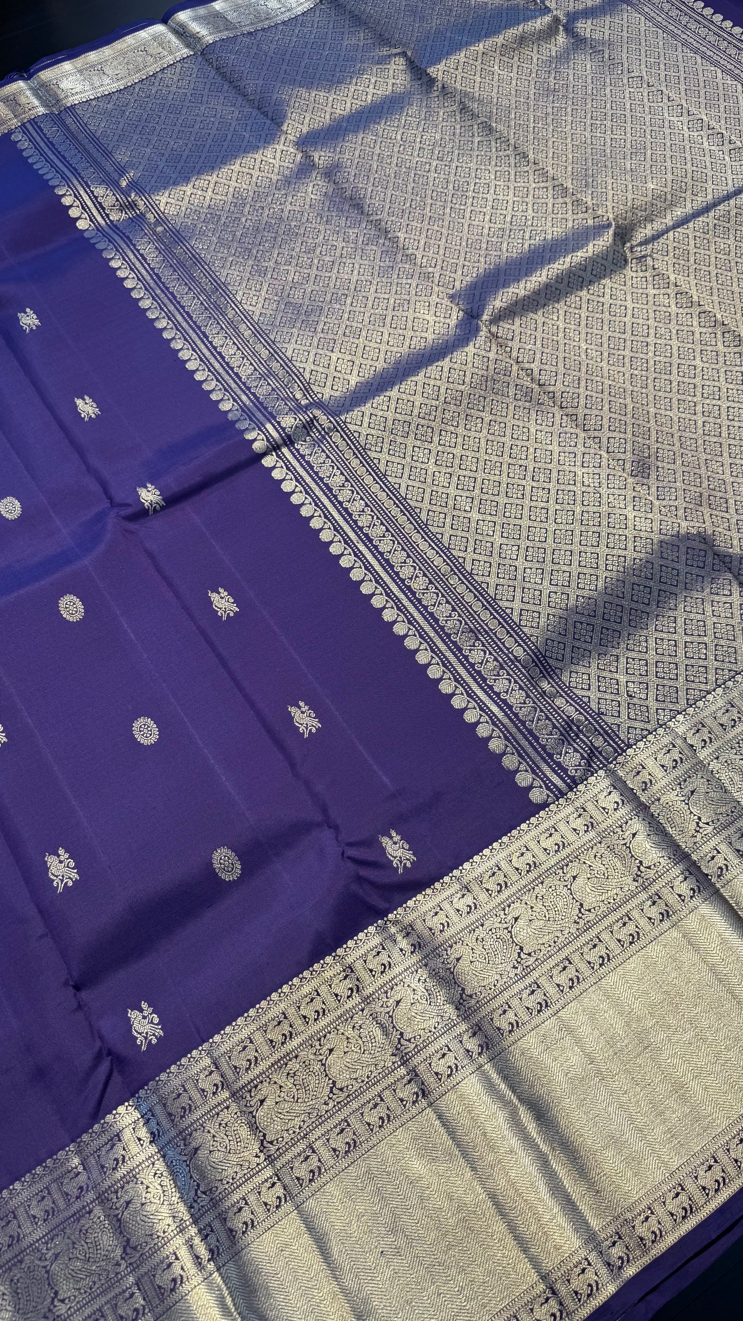PURPLE HANDLOOM KANCHIPURAM SILK SAREE (KSS410)