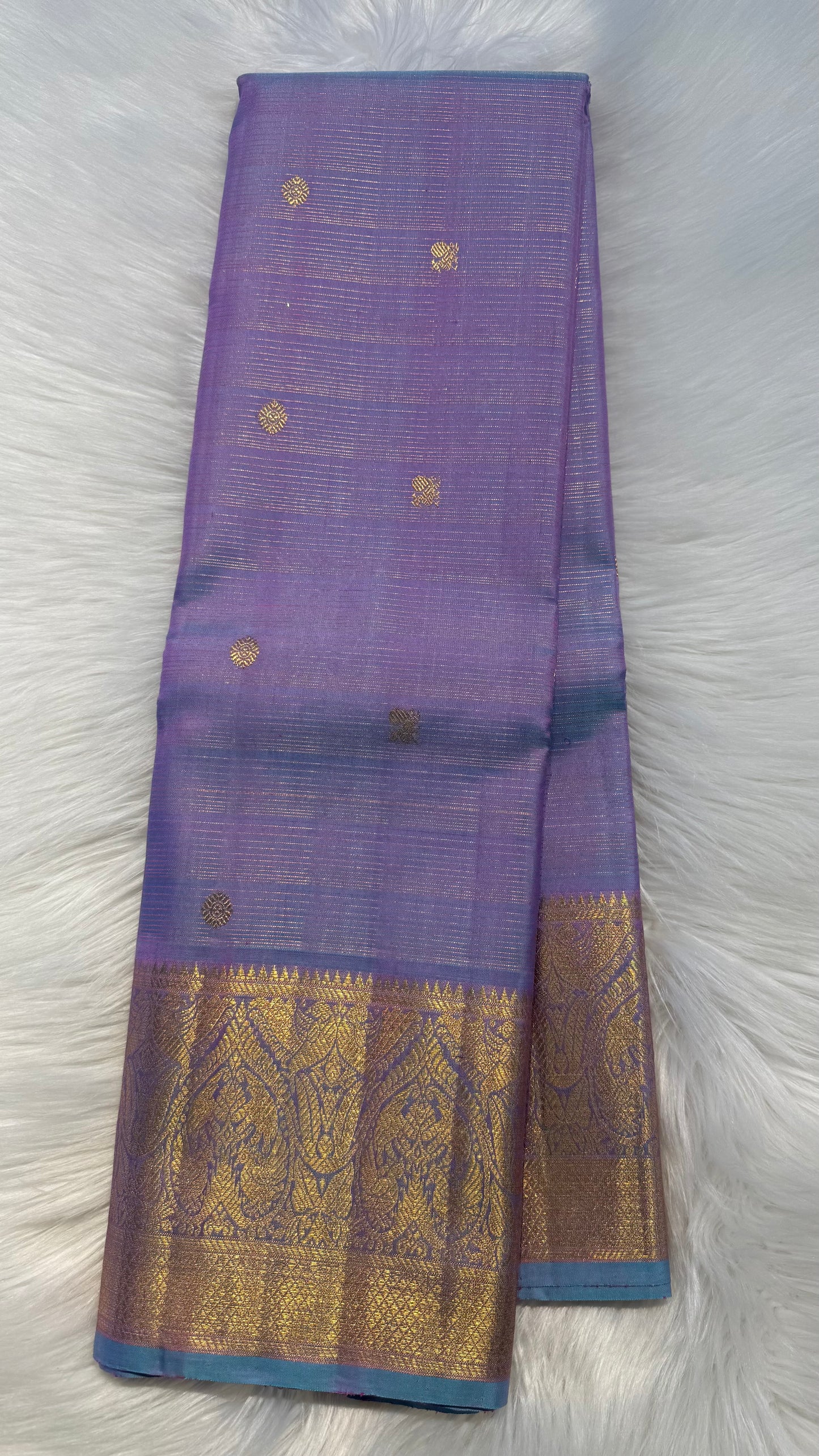 UNICORN GOLD FULL ZARI HANDLOOM KANCHIPURAM SILK SAREE (KSS308)