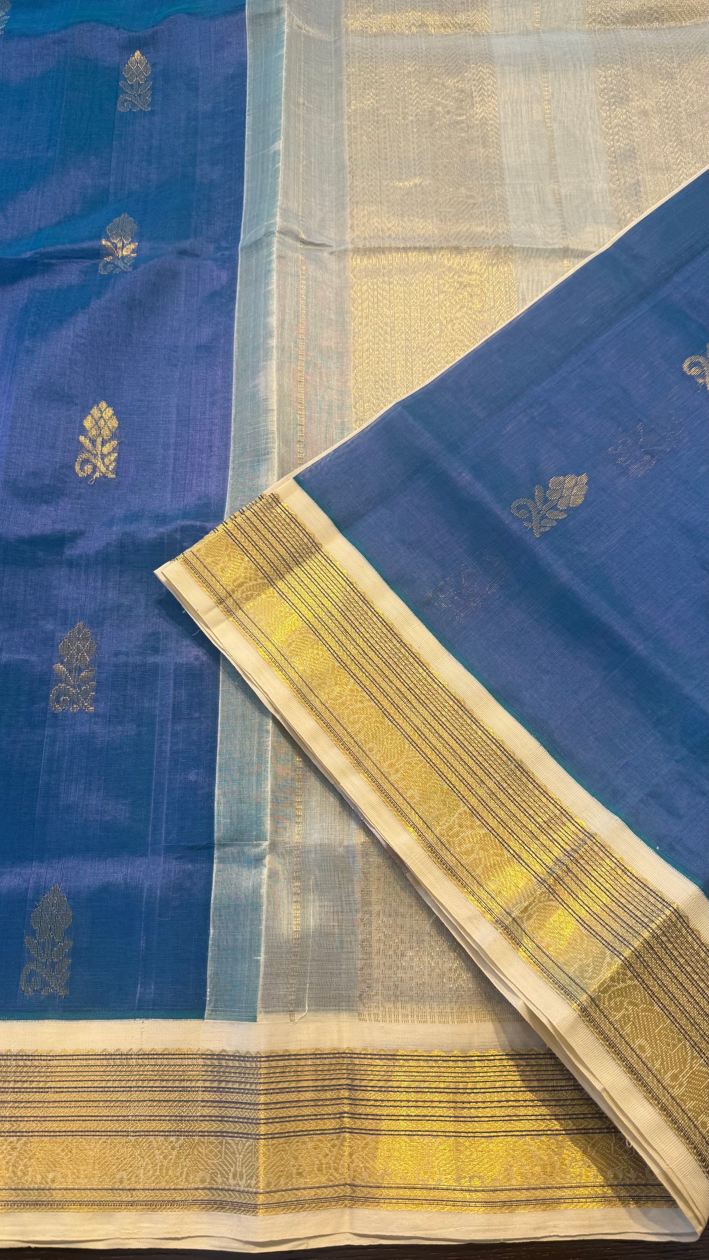 UNICORN PASTEL 3 TONE HANDLOOM KANCHIPURAM SILK COTTON (KSC38)