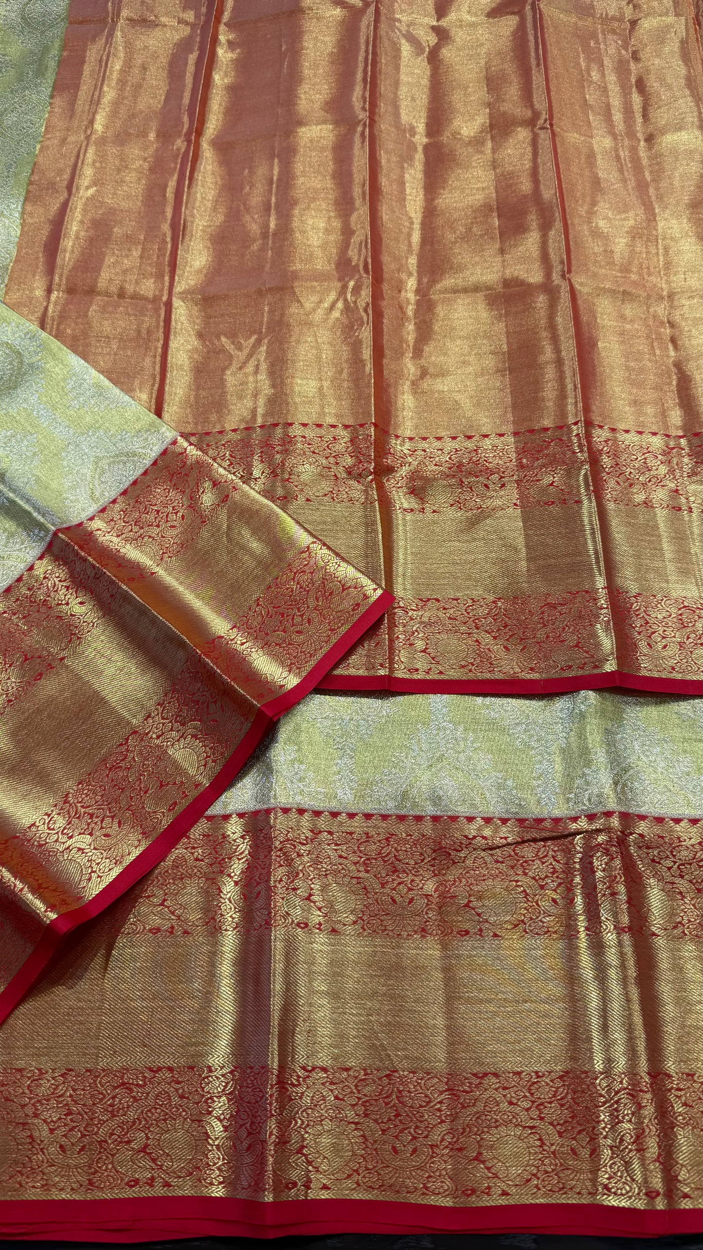 GOLDEN YELLOW PURE KANCHIPURAM HANDLOOM SILK SAREE(KSS 607)