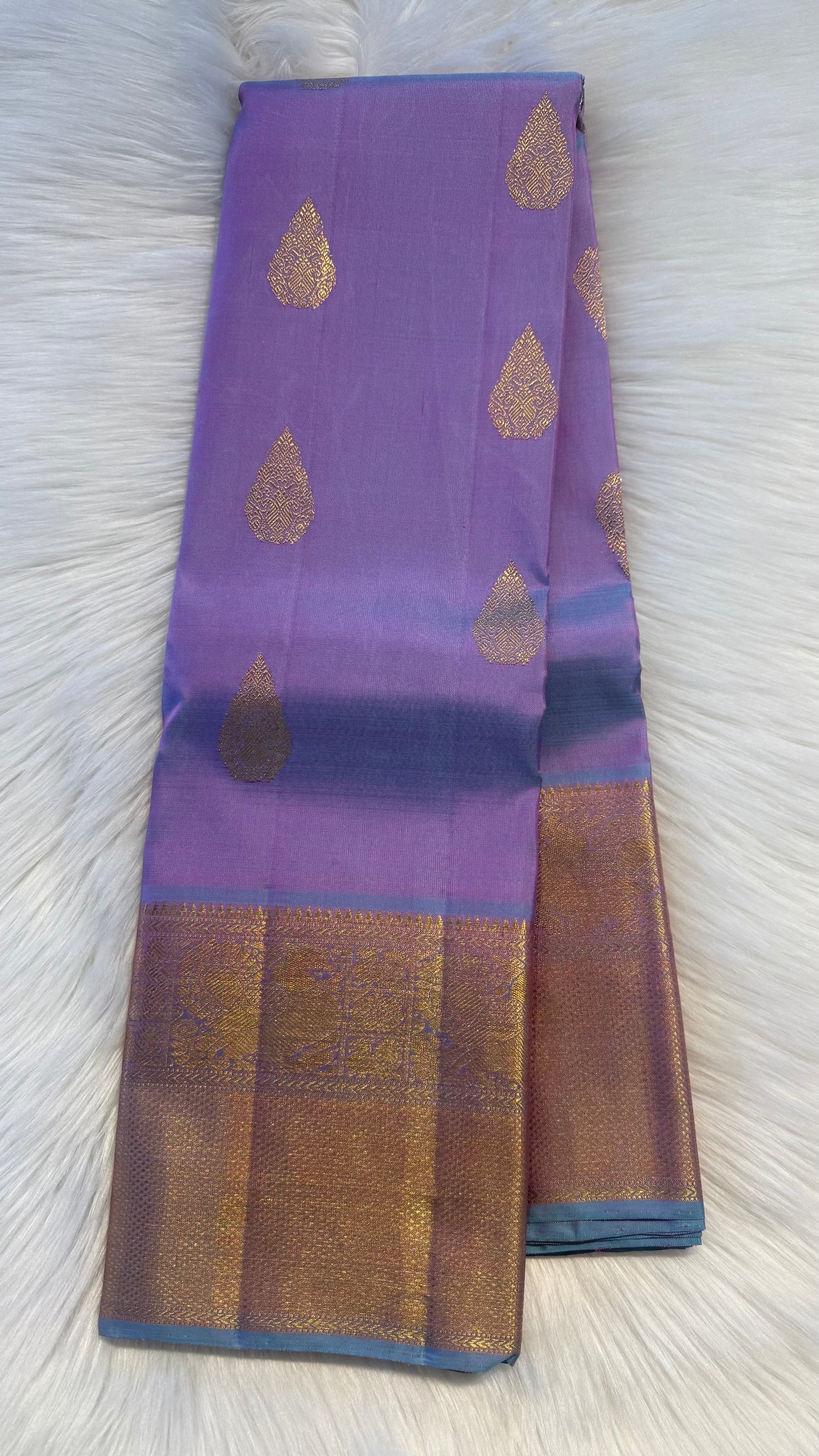 UNICORN GOLD ZARI HANDLOOM KANCHIPURAM SILK SAREE (KSS306)
