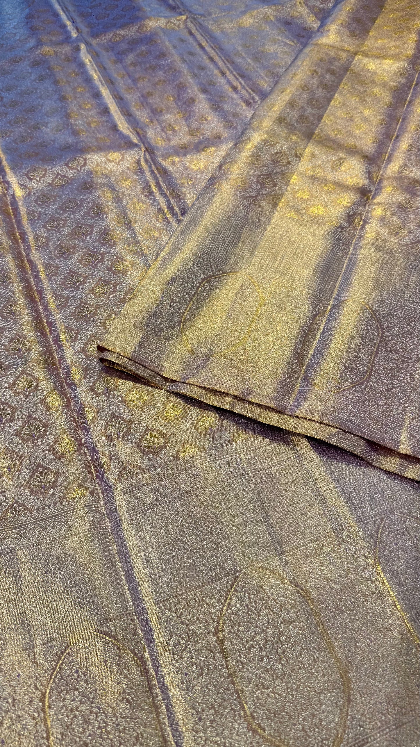 ROSE GOLD BRIDAL HANDLOOM KANICHIPURAM SILK SAREE (KSS25)