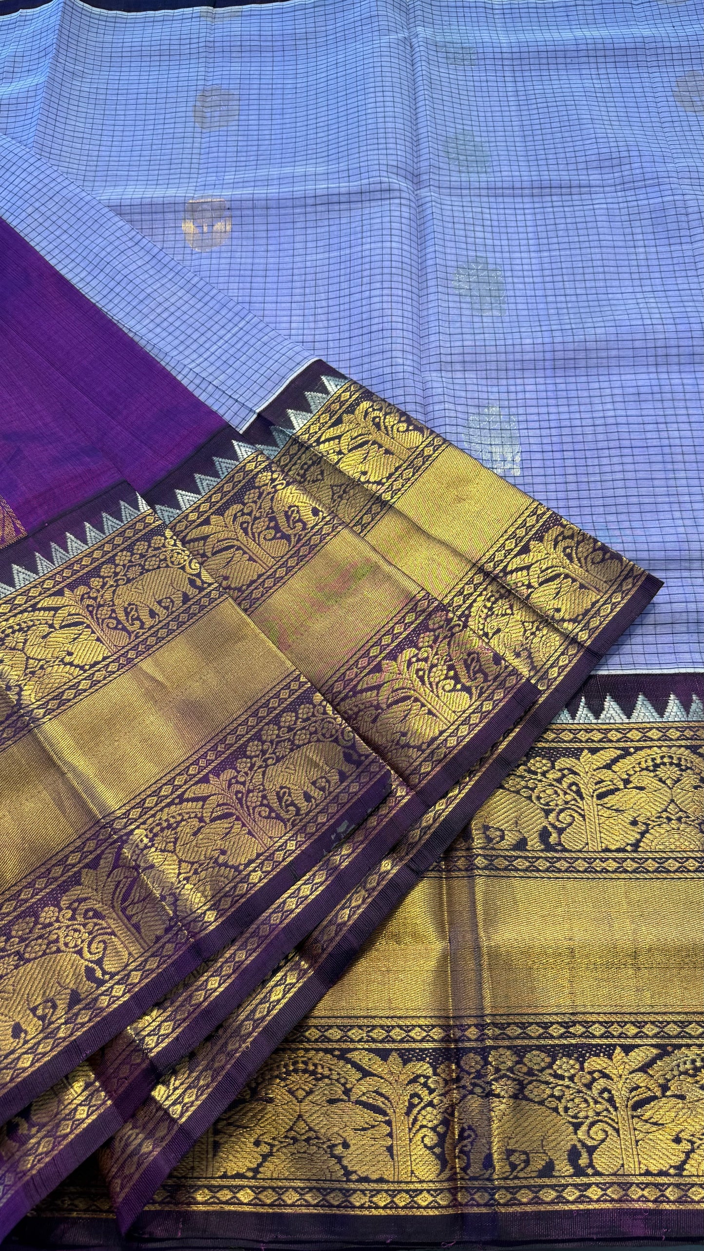 UNICORN PURPLE WITH CONTRAST PURPLE MANGALAGIRI SILK COTTON (MSC03)