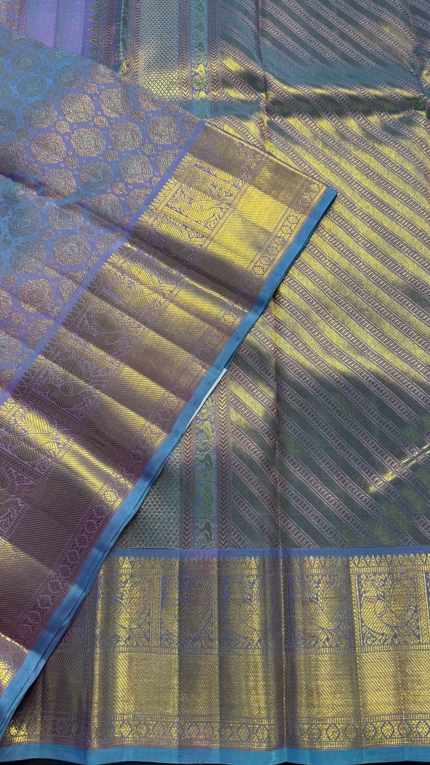 UNICORN GOLD FULL ZARI HANDLOOM KANCHIPURAM SILK SAREE (KSS309)