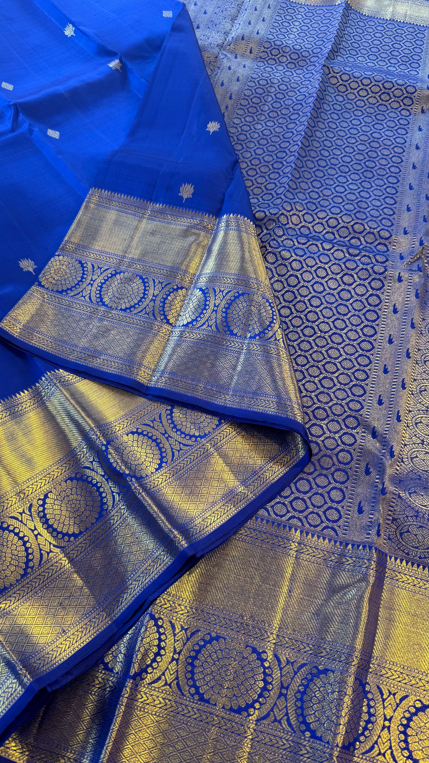 ROYAL BLUE HANDLOOM KANICHIPURAM SILK SAREE (KSS15)
