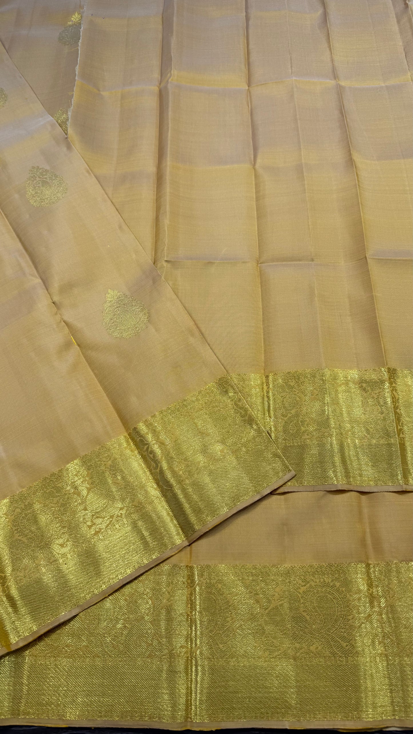 HONEY GOLD HANDLOOM KANCHIPURAM SILK SAREE (KSS 513)