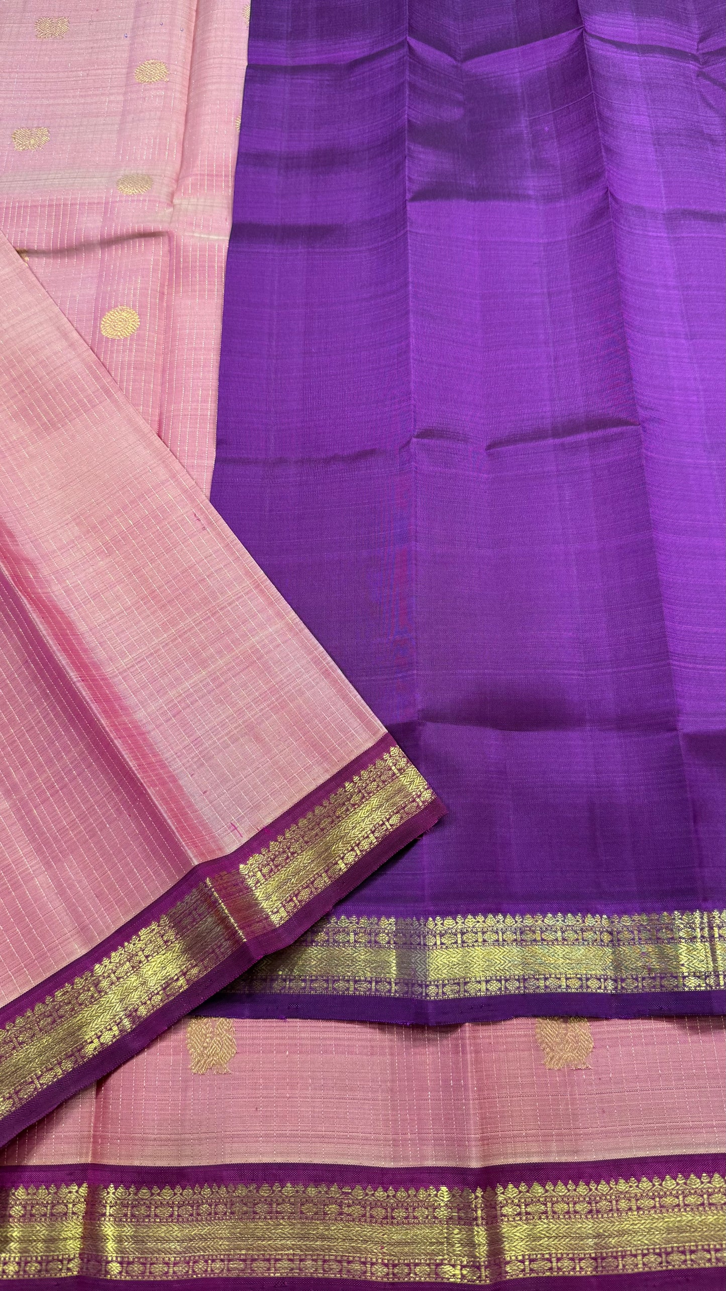GUAVA PINK HANDLOOM KANCHIPURAM SILK SAREE(KSS547)