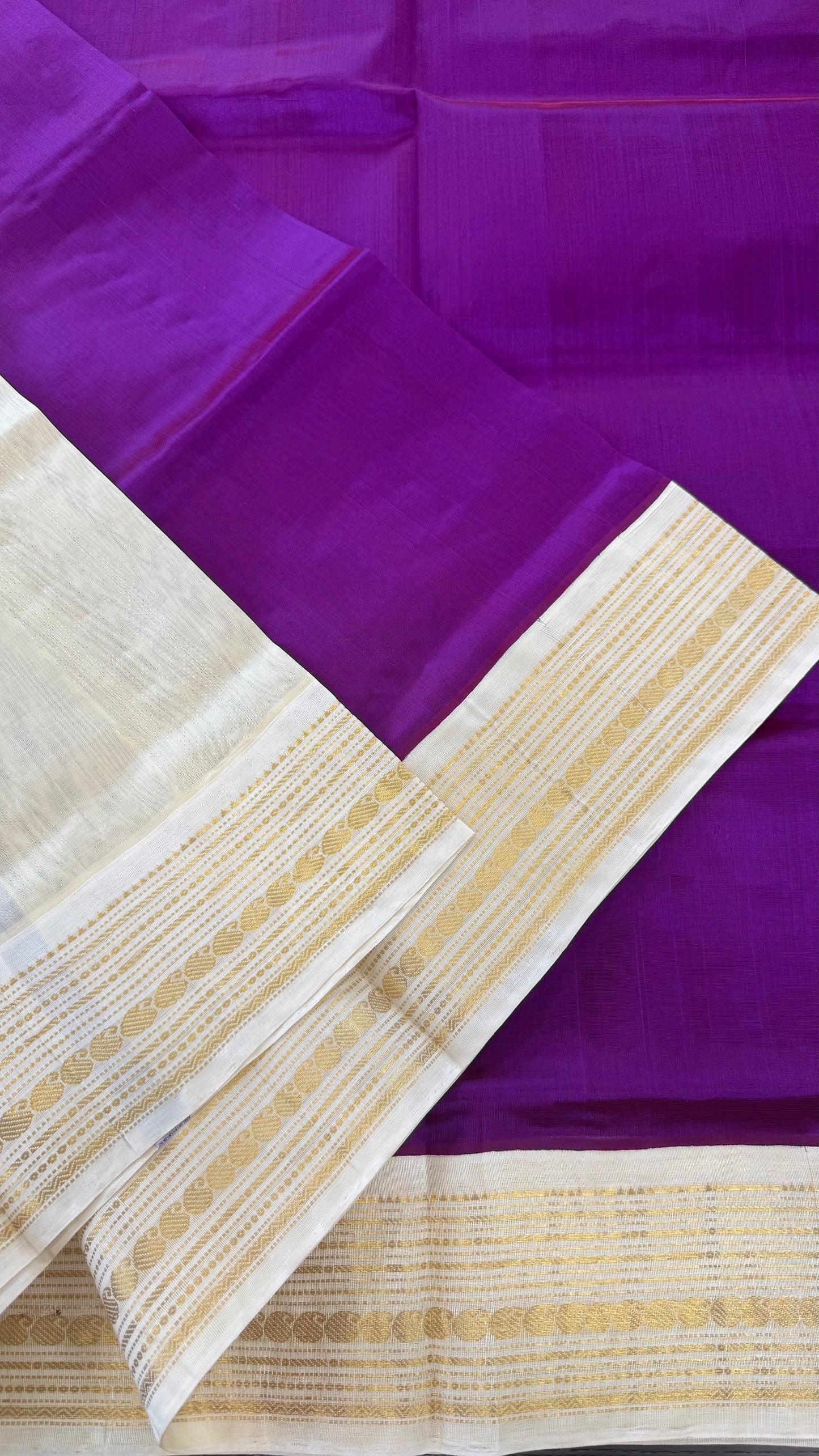 VADAMALLI PURPLE WITH CREAM WHITE KANCHIPURAM SILK COTTON (KSC31)