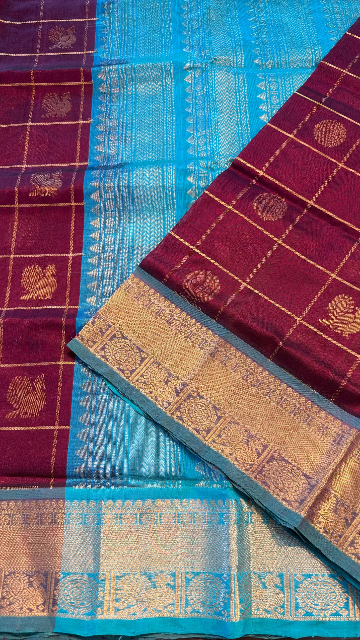 HANDLOOM KANCHIPURAM SILK COTTON (KSC269)