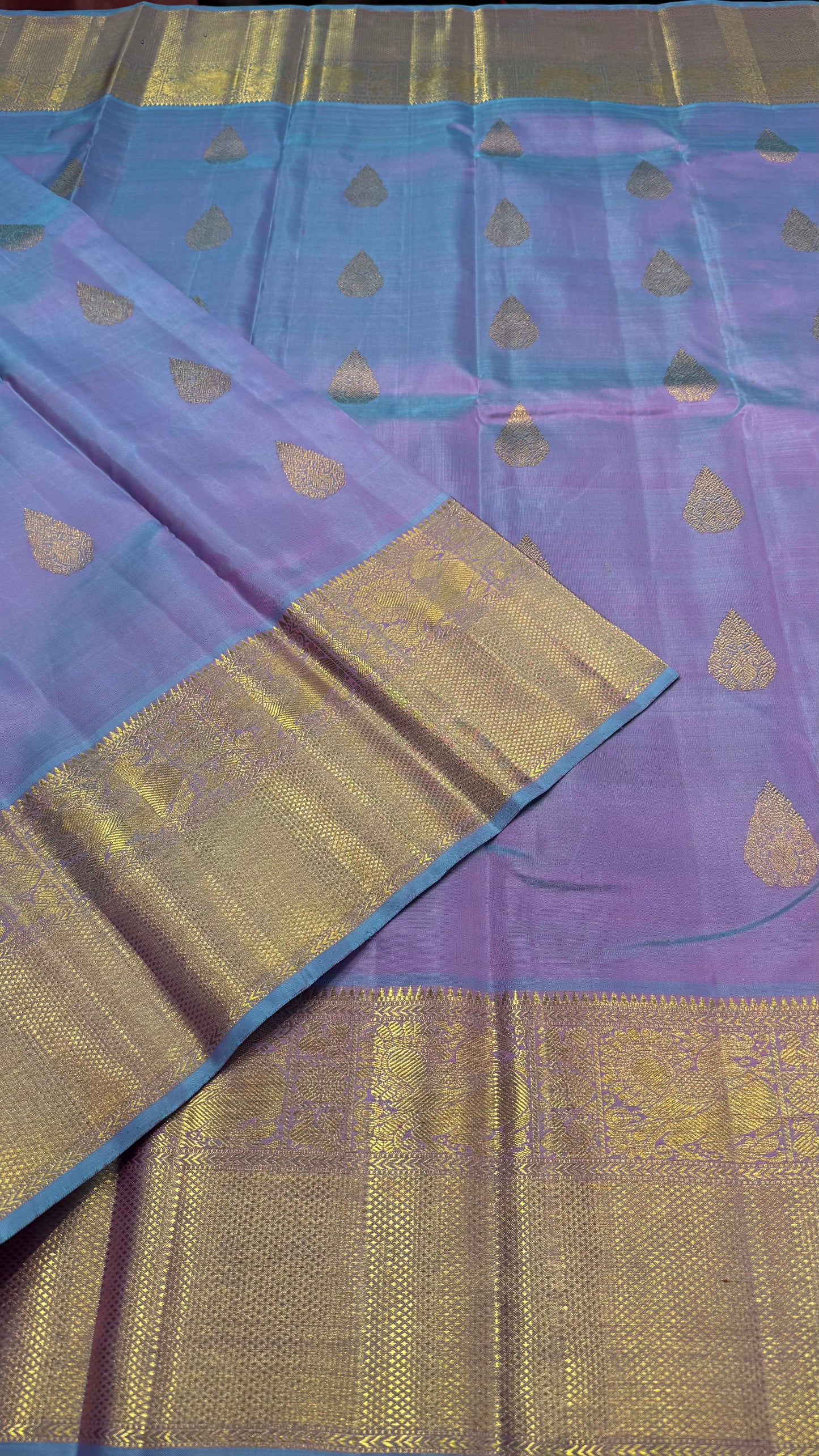 UNICORN GOLD ZARI HANDLOOM KANICHIPURAM SILK SAREE (KSS182)