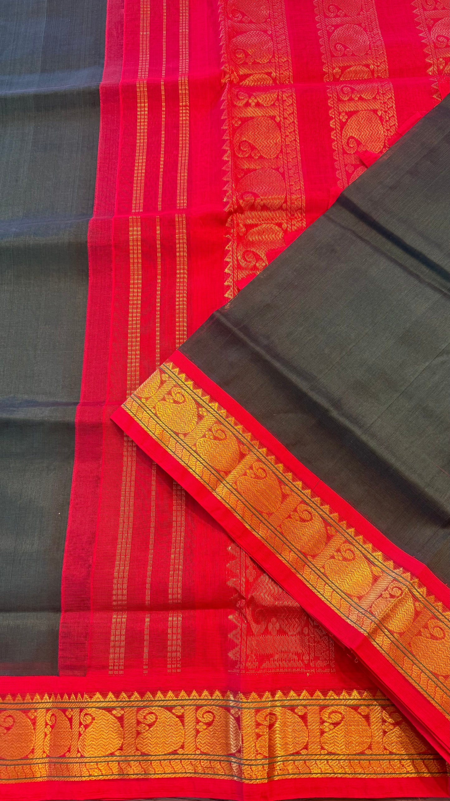 HANDLOOM KANCHIPURAM SILK COTTON (KSC207)