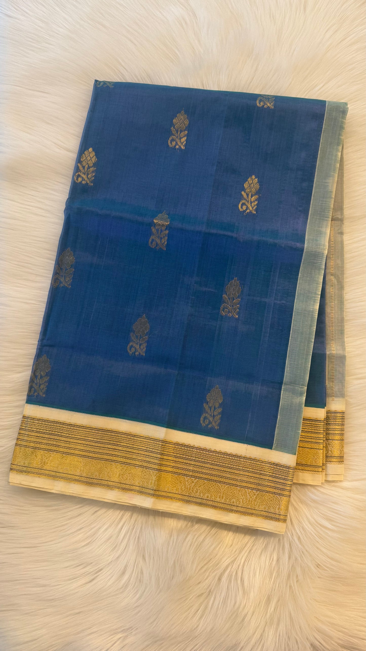 UNICORN PASTEL 3 TONE HANDLOOM KANCHIPURAM SILK COTTON (KSC38)