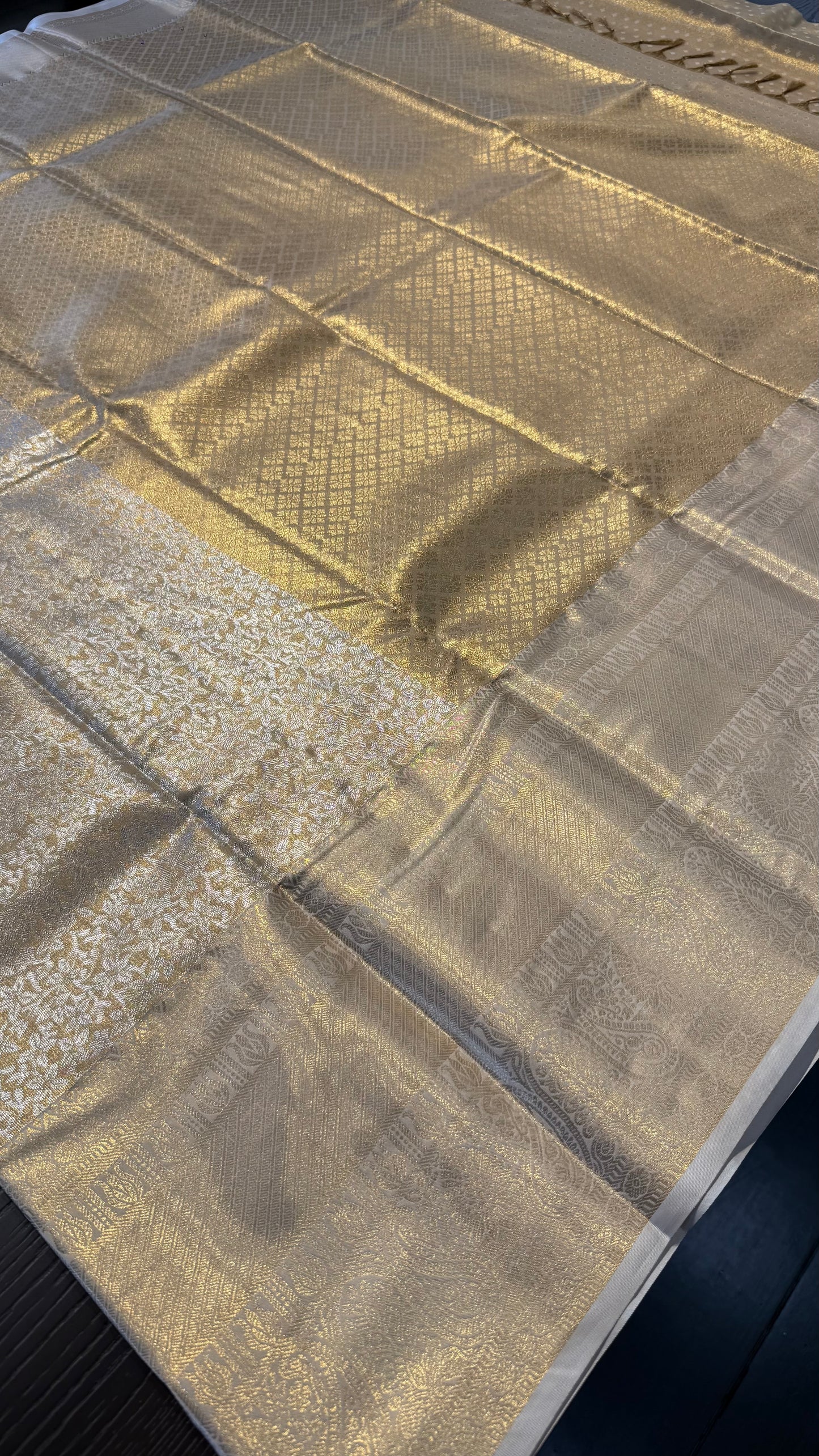 GOLD SEMI SILK KANICHIPURAM SILK SAREE (SSKS17)