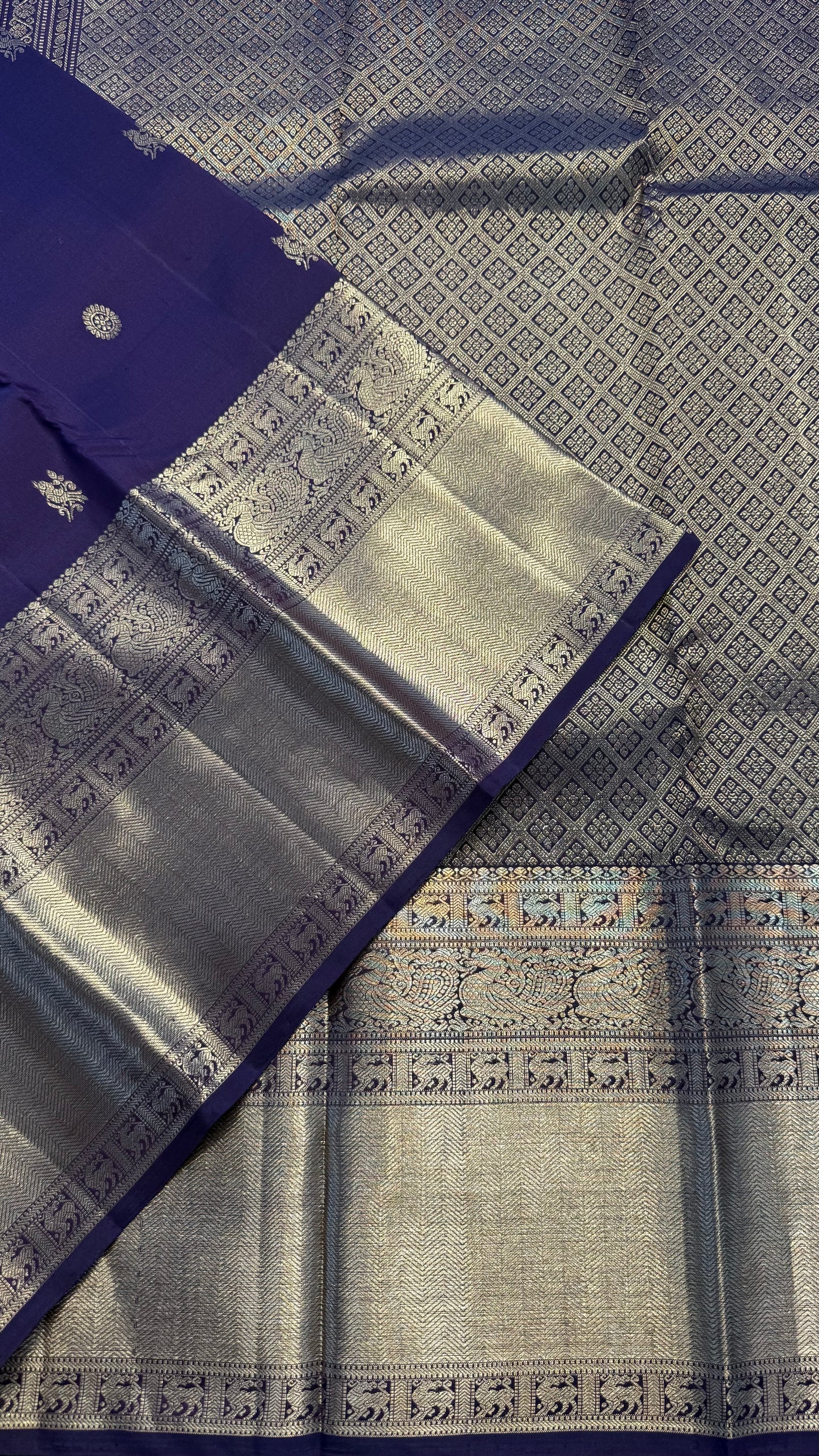 PURPLE HANDLOOM KANCHIPURAM SILK SAREE (KSS410)