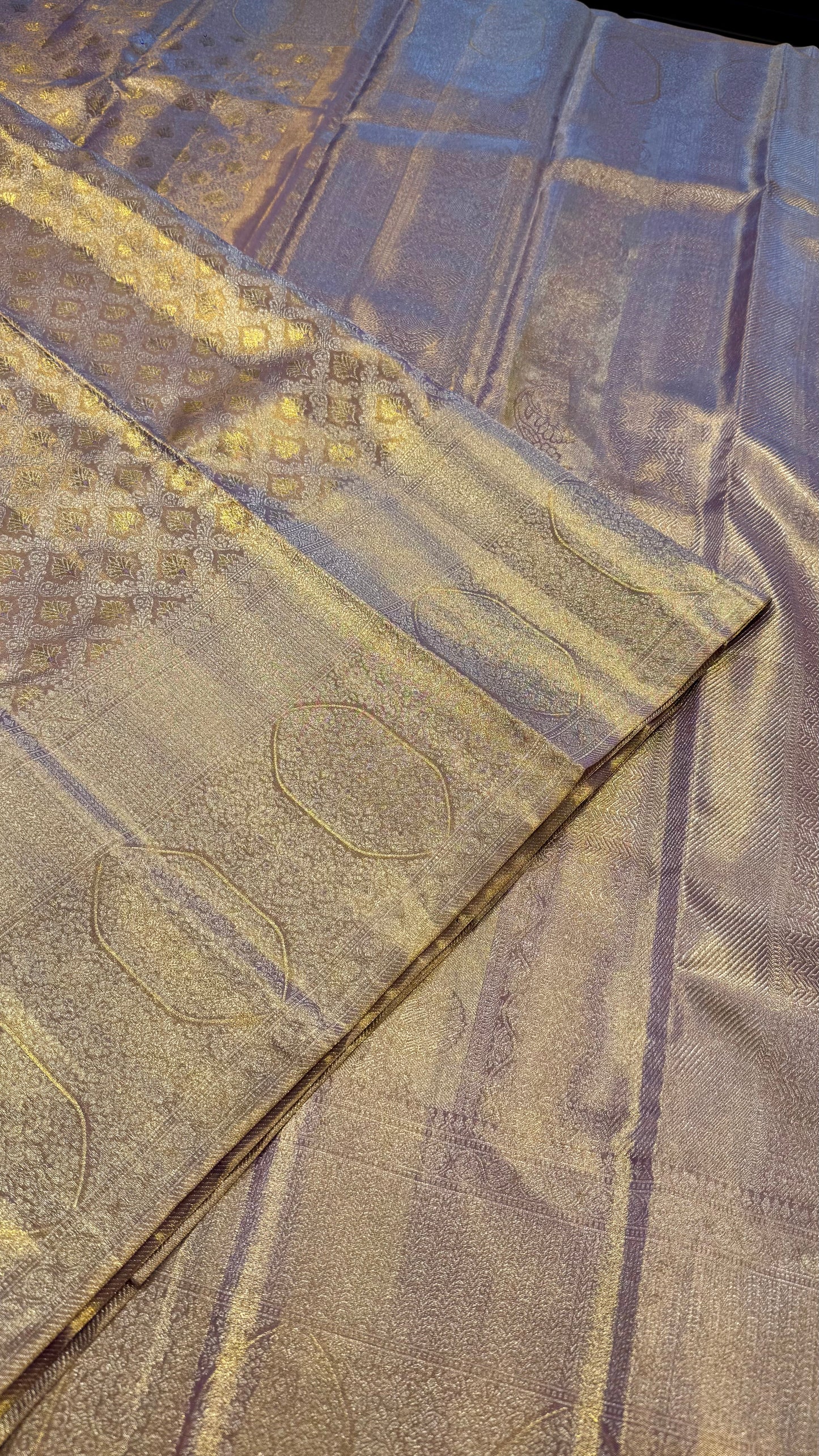 ROSE GOLD BRIDAL HANDLOOM KANICHIPURAM SILK SAREE (KSS25)