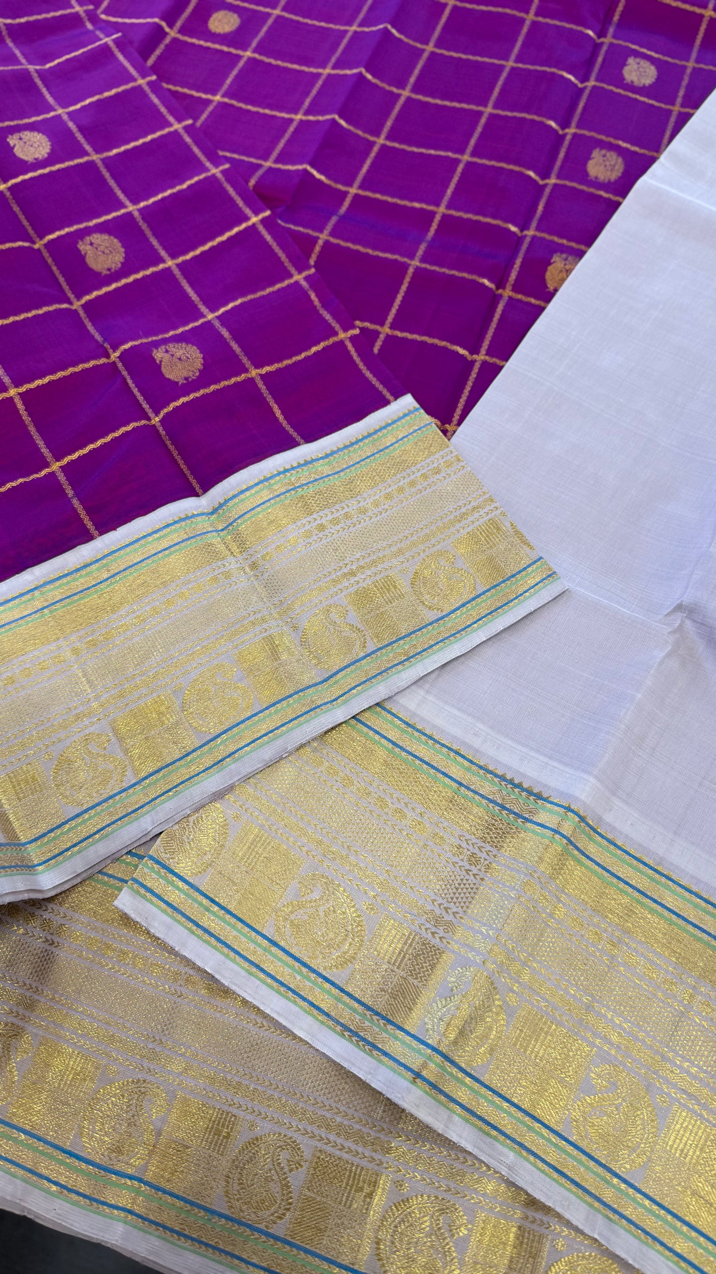 TRADITIONAL VADAMALLI KATTAM HANDLOOM KANICHIPURAM SILK SAREE (KSS229)