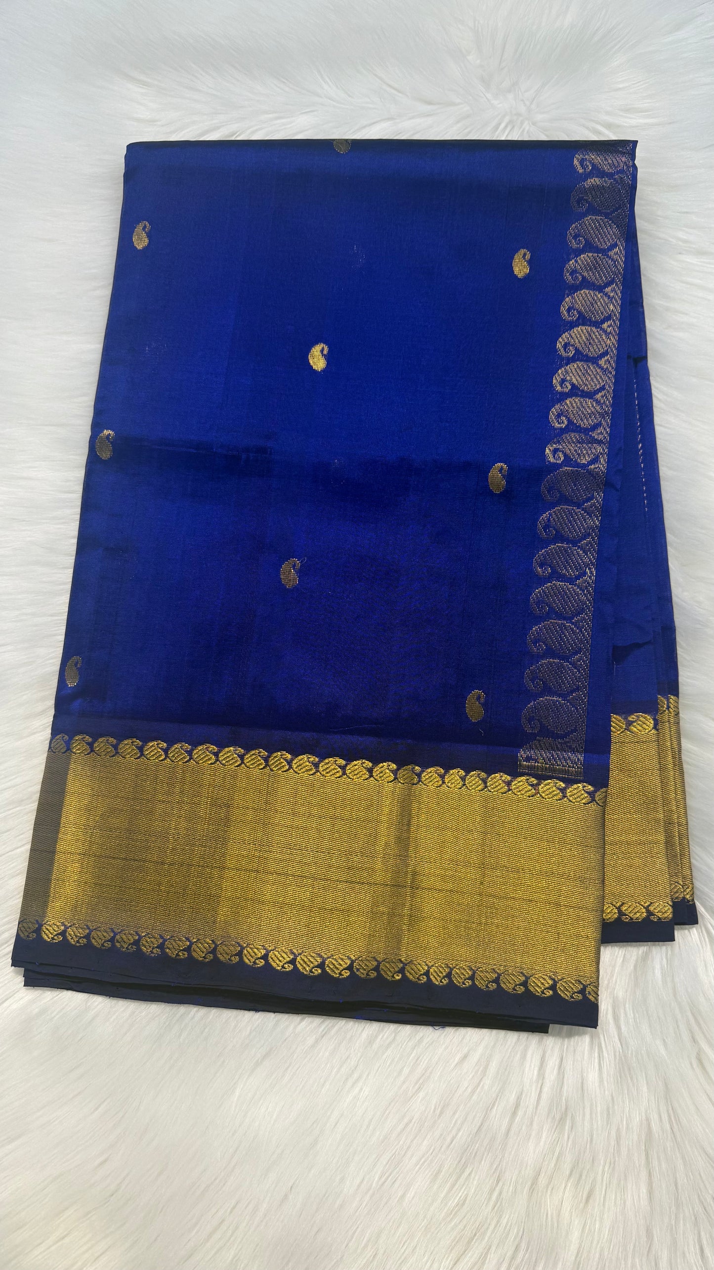 ROYAL BLUE KANCHIPURAM SILK COTTON (KSC71)