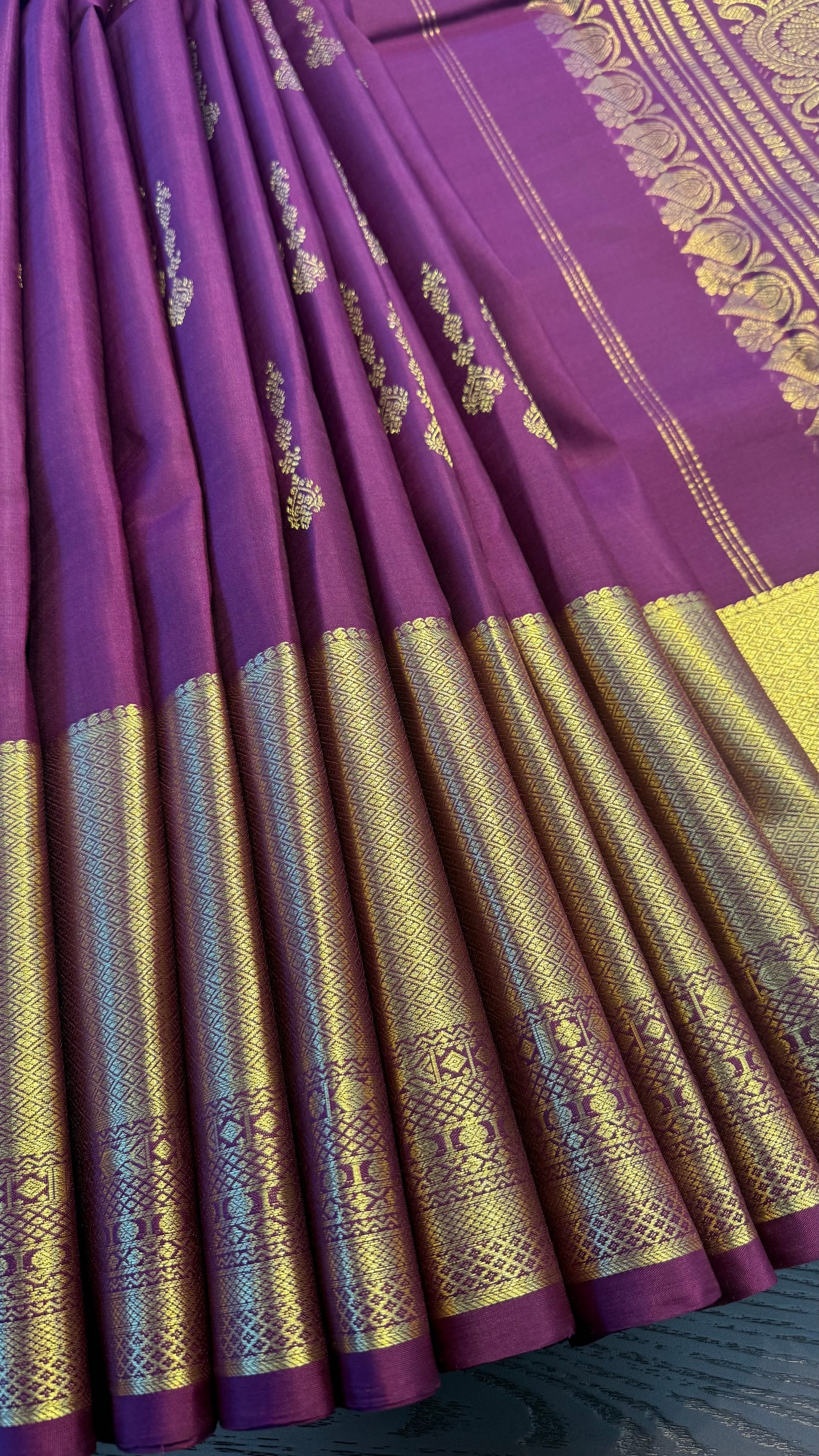 RASBERRY GOLD ZARI HANDLOOM KANCHIPURAM SILK SAREE (KSS167)