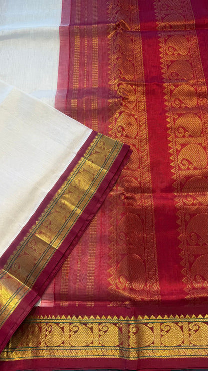 HANDLOOM KANCHIPURAM SILK COTTON (KSC282)