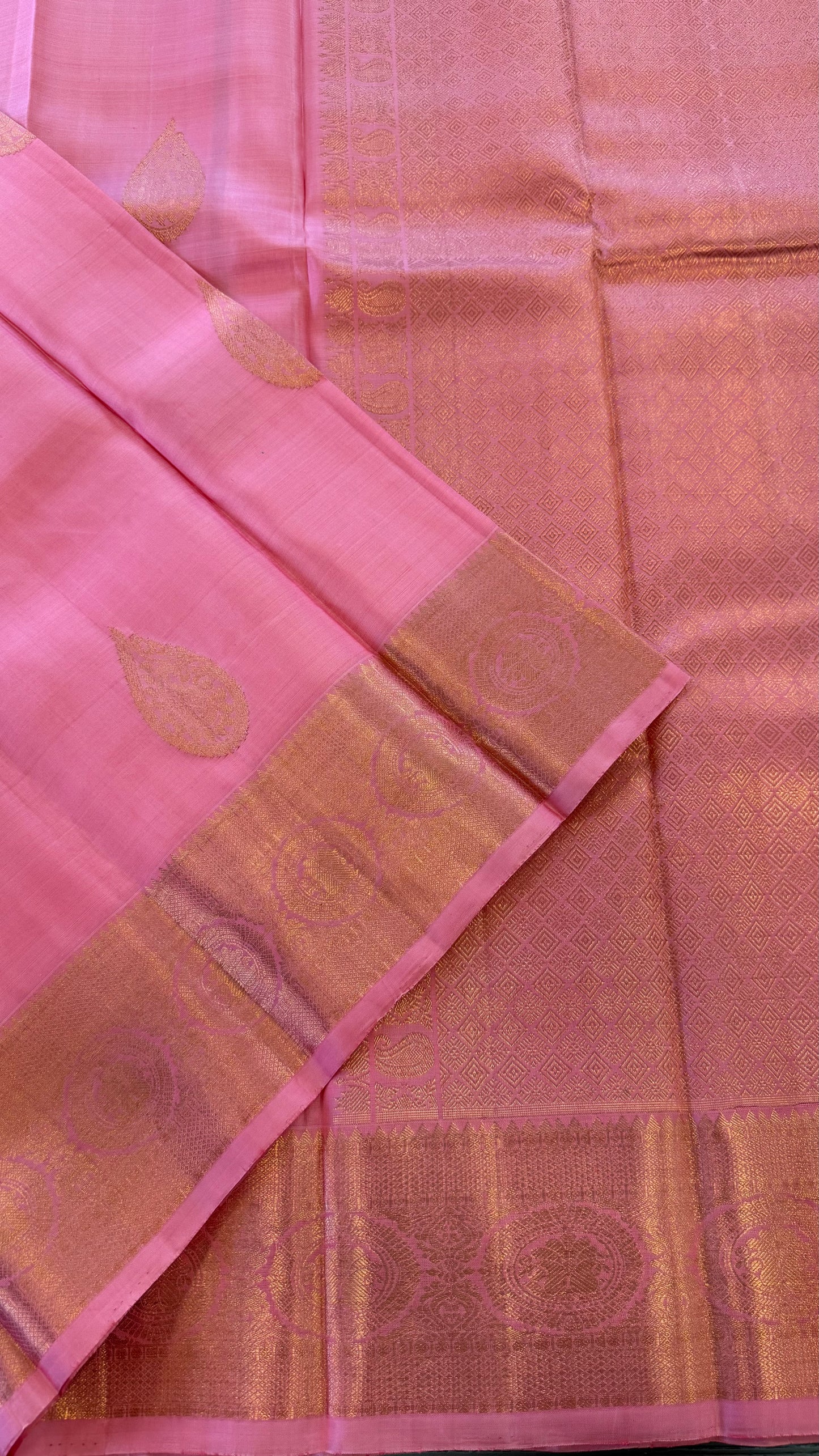 PINK HANDLOOM KANCHIPURAM SILK SAREE (KSS322)