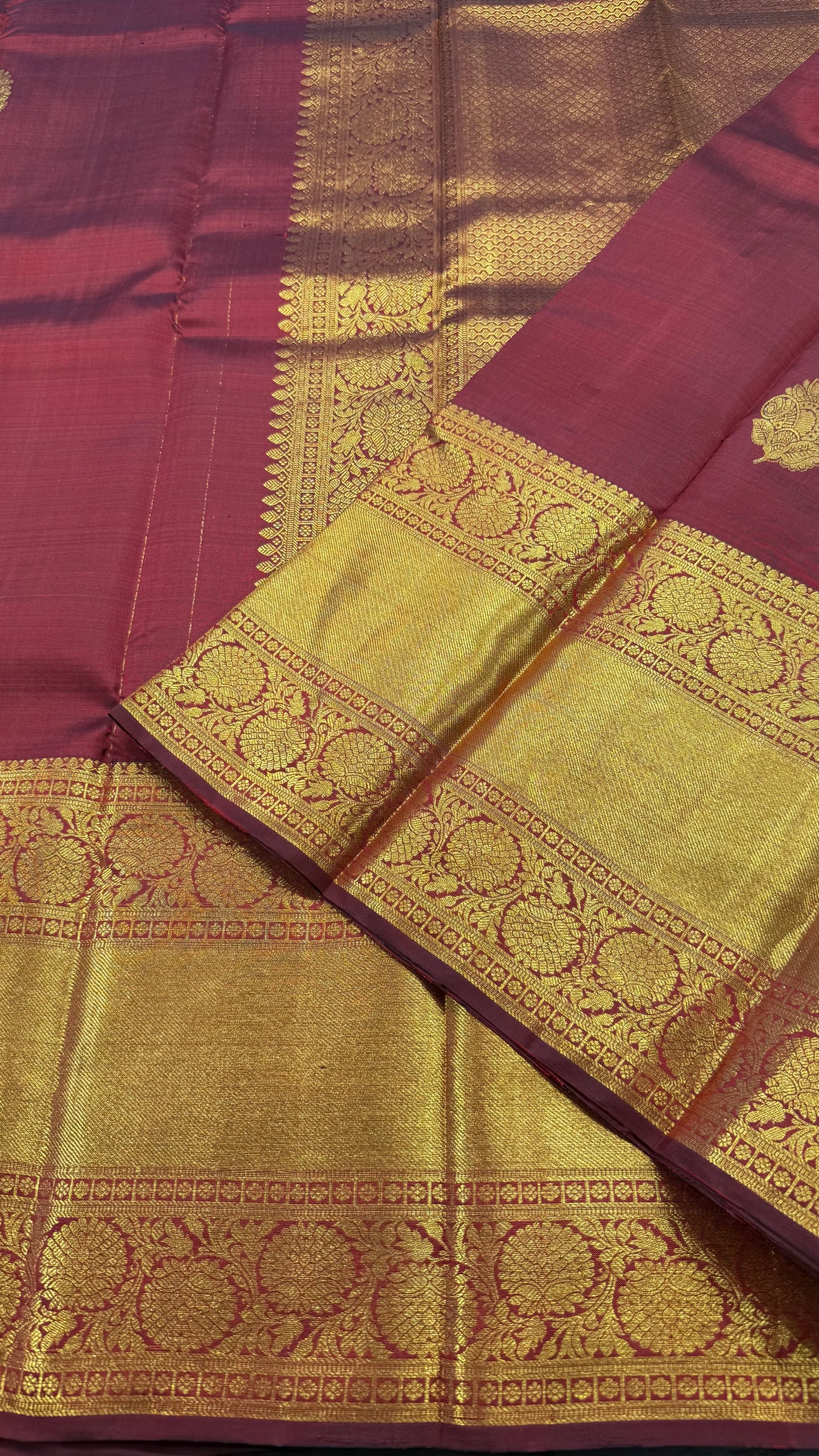 MAROON HANDLOOM KANCHIPURAM  SILK SAREE(KSS575)