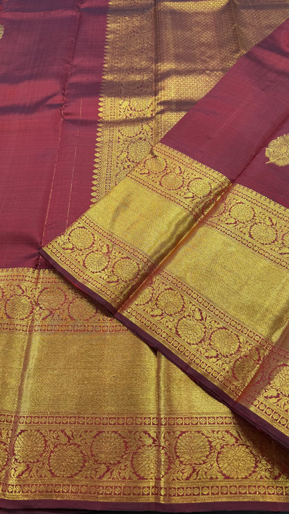 MAROON HANDLOOM KANCHIPURAM  SILK SAREE(KSS575)