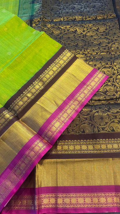 HANDLOOM KANCHIPURAM SILK COTTON (KSC270)