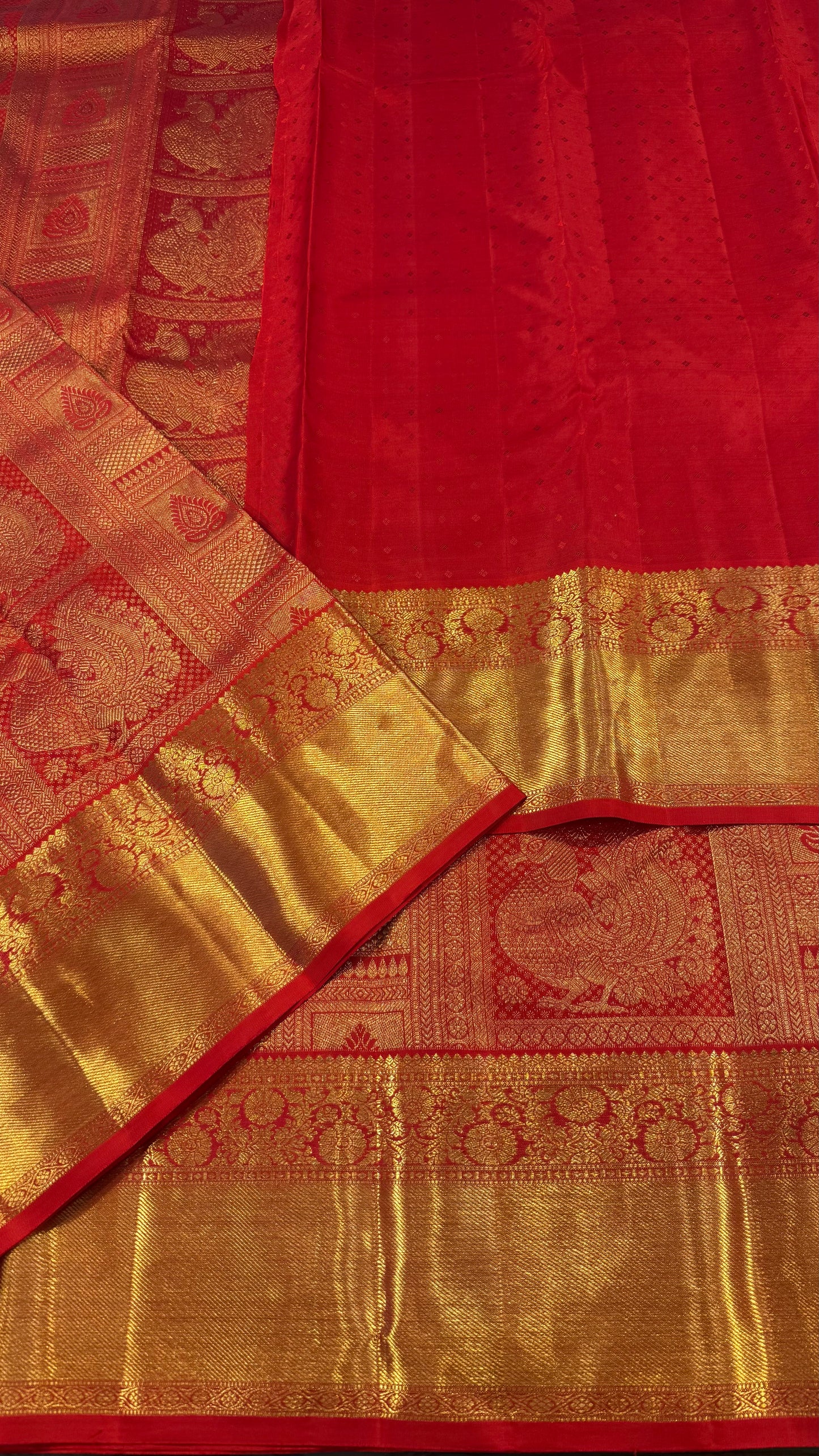 CHILLI RED PURE HANDLOOM KANCHIPURAM SILK SAREE (KSS494)