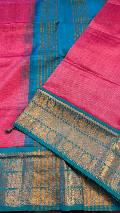 HANDLOOM KANCHIPURAM SILK COTTON (KSC243)