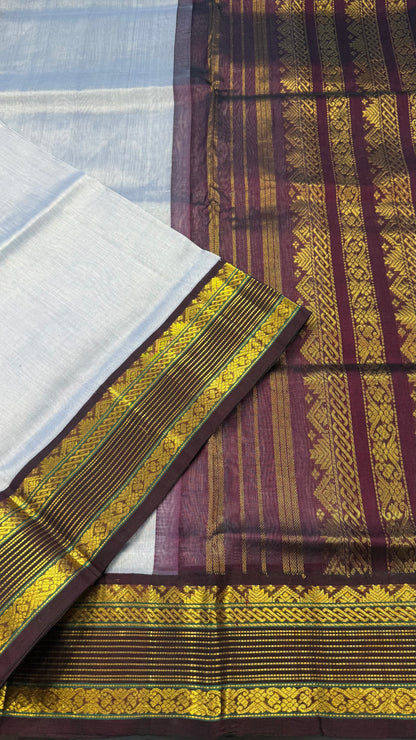 HANDLOOM KANCHIPURAM SILK COTTON (KSC155)