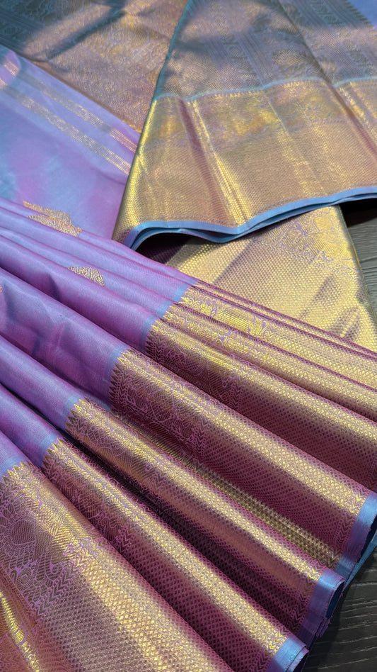 UNICORN GOLD ZARI HANDLOOM KANICHIPURAM SILK SAREE (KSS182)
