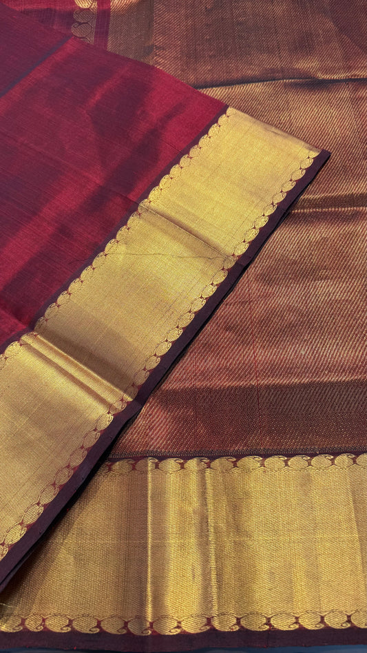MAROON KANCHIPURAM SILK COTTON (KSC07)