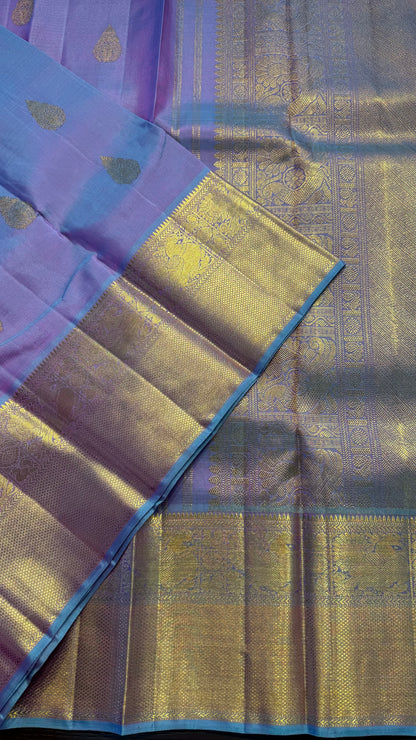 UNICORN GOLD ZARI HANDLOOM KANCHIPURAM SILK SAREE (KSS306)