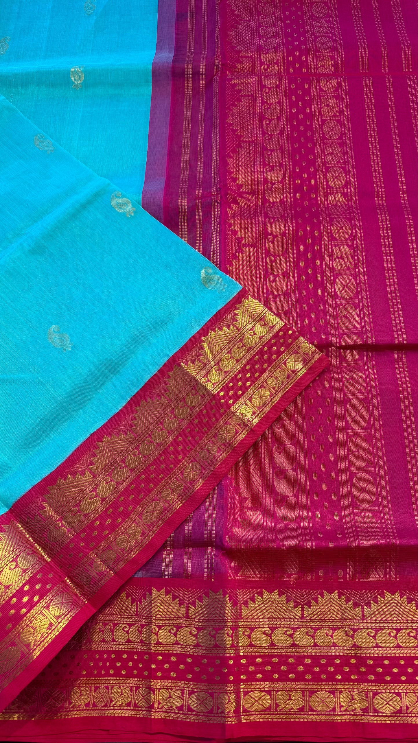 HANDLOOM KANCHIPURAM SILK COTTON (KSC227)