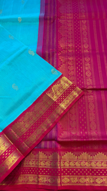HANDLOOM KANCHIPURAM SILK COTTON (KSC227)
