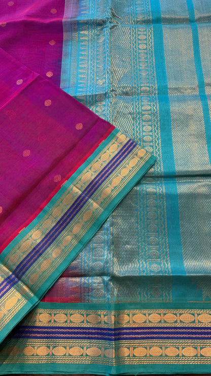 HANDLOOM KANCHIPURAM SILK COTTON (KSC219)