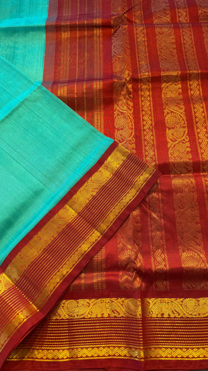 HANDLOOM KANCHIPURAM SILK COTTON (KSC239)