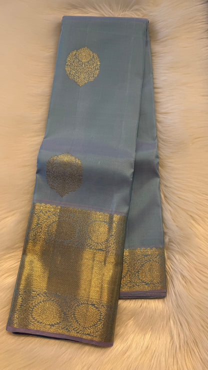 UNICORN BLUE HANDLOOM KANCHIPURAM SILK SAREE (KSS275)