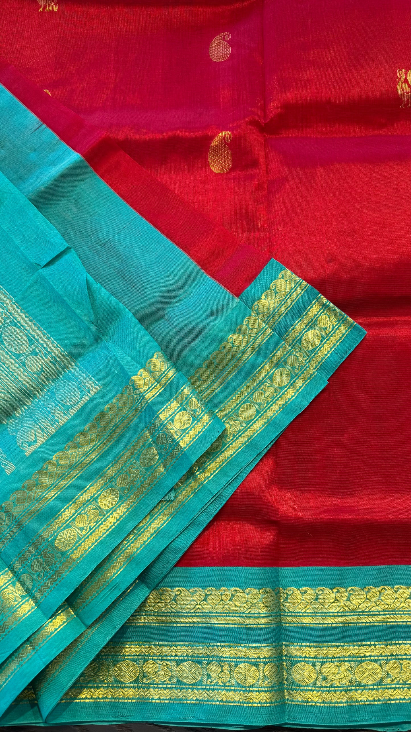 HANDLOOM KANCHIPURAM SILK COTTON (KSC222)