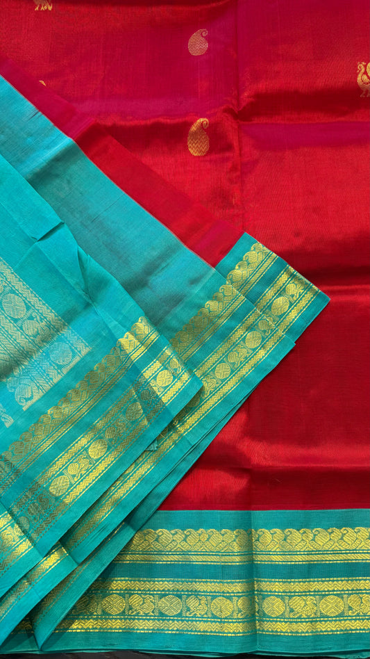 HANDLOOM KANCHIPURAM SILK COTTON (KSC222)