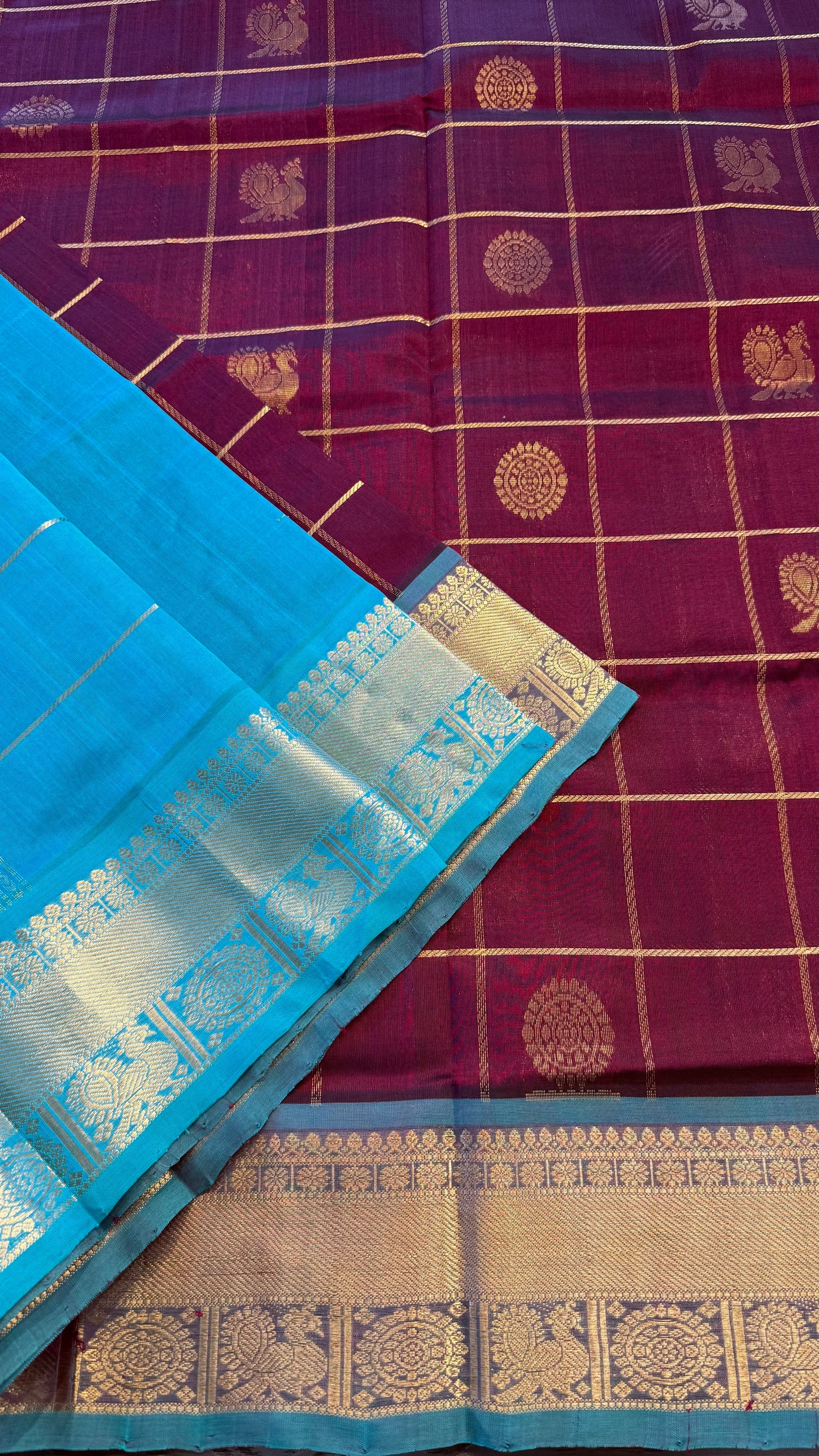 HANDLOOM KANCHIPURAM SILK COTTON (KSC269)